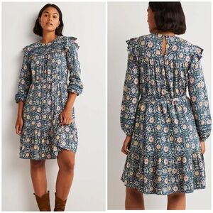 NWT‎ Boden BODEN Trim Detail Jersey Dress Sz 8 Cottagecore Boho Prairie Romantic
